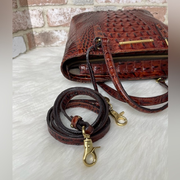 Brahmin Cognac Brown Leather Shoulder Bag - Picture 10 of 16